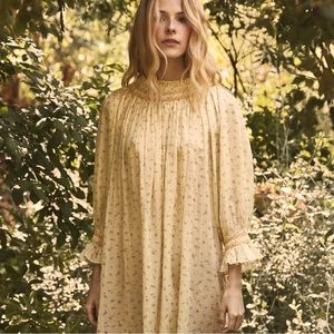 EUC DÔEN Lapis Nightgown in Golden Sweet Pea, XS